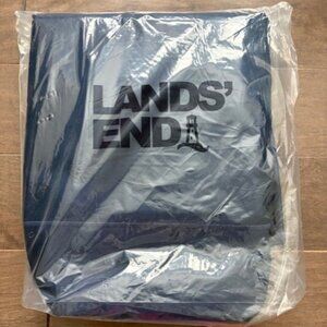 NIP Lands' End 5 oz Flannel Queen Sheet Set Deep Sea Navy